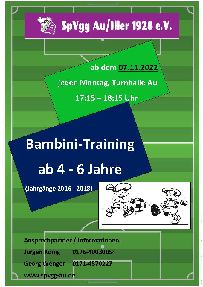 Bambini Training neu